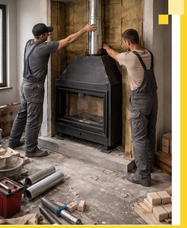 Изготовление и монтаж закрытых каминов в Владивостоке под ключ