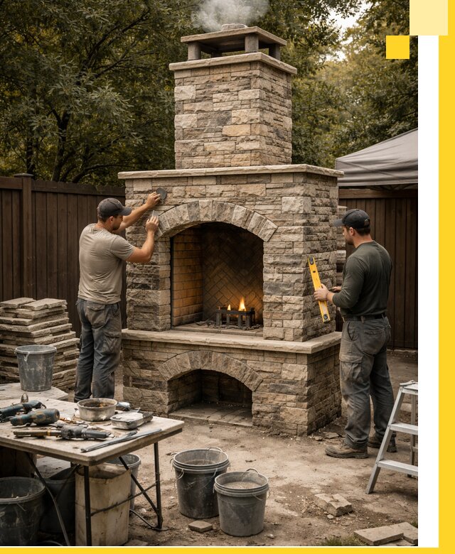 Проектирование и установка уличных каминов в Владивостоке