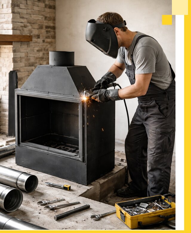 Продажа и установка металлических каминов в Владивостоке под ключ