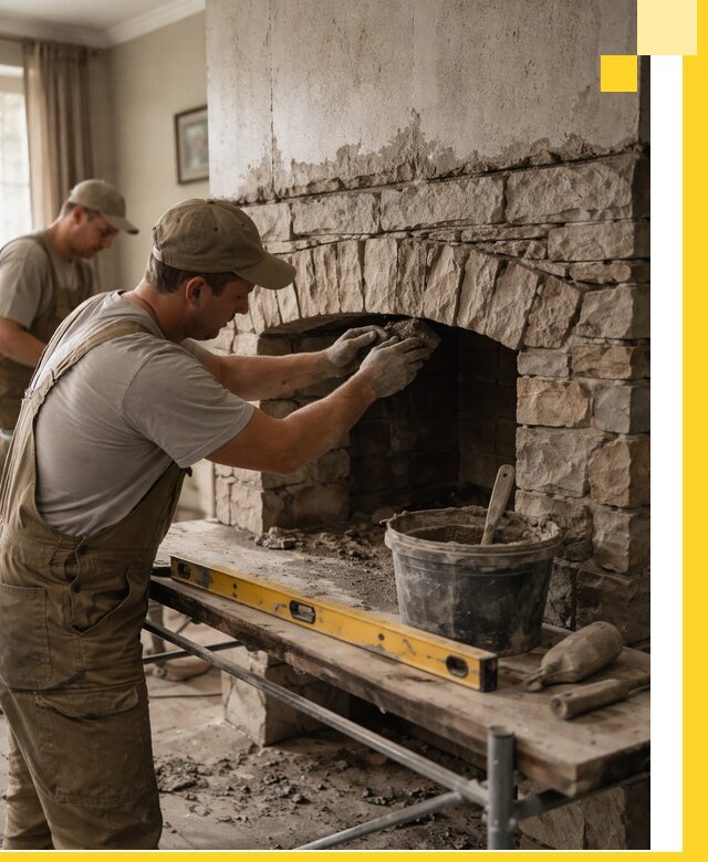 Изготовление каминов под ключ в Владивостоке, монтаж и отделка