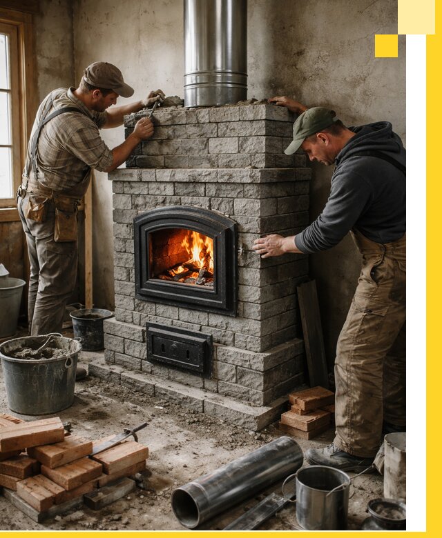 Производство, поставка и монтаж дровяных печей в Владивостоке