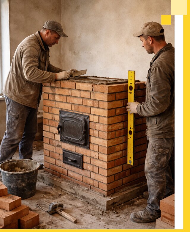 Отопительные печи под ключ в Владивостоке, установка и сборка