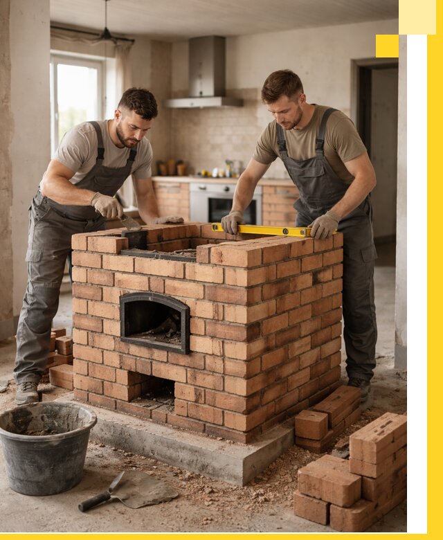 Установка и монтаж печей в частном доме в Владивостоке под ключ