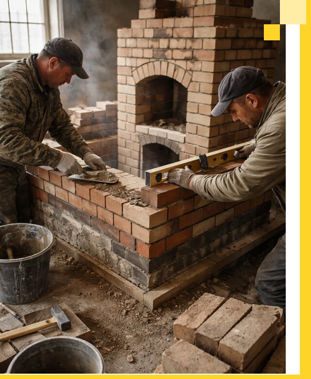 Изготовление и монтаж печей и каминов из кирпича в Владивостоке