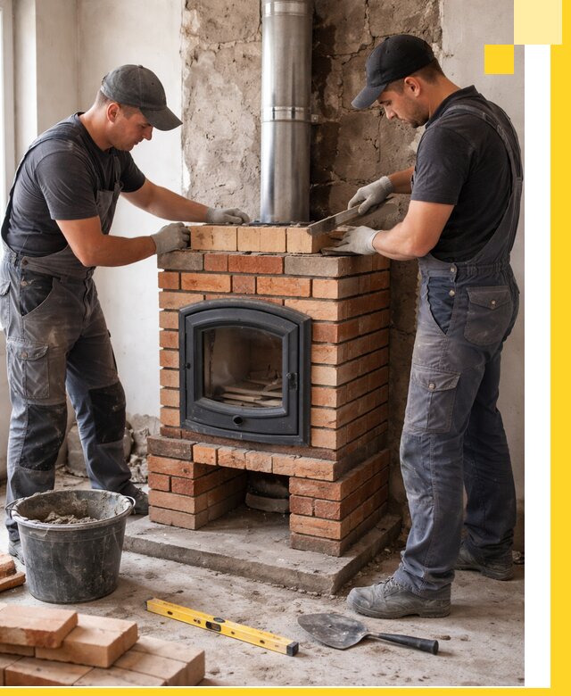 Монтаж печи камина под ключ в Владивостоке с гарантией и пусконаладкой