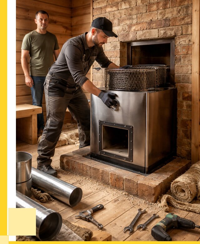 Монтаж банных печей под ключ в Владивостоке от 18299 р., ЭриданВлд