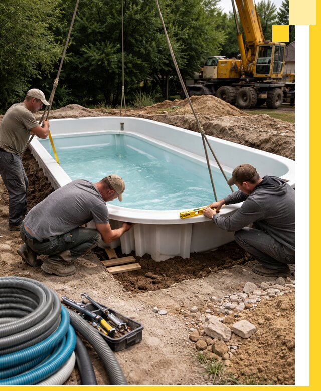 Установка и монтаж композитных бассейнов под ключ в Владивостоке