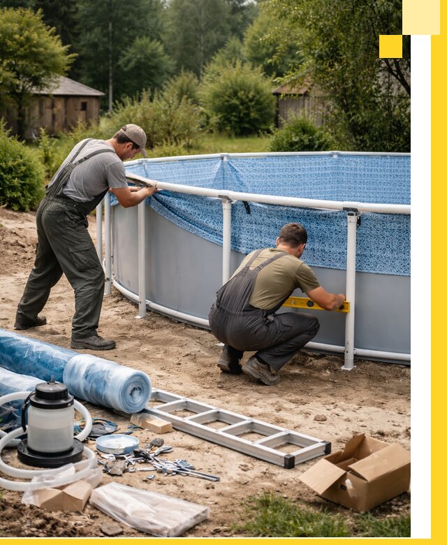 Установка и монтаж каркасных бассейнов в Владивостоке под ключ