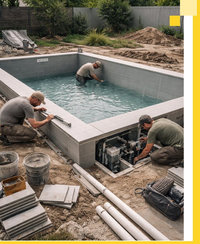 Строительство и монтаж бассейнов для дачи под ключ в Владивостоке