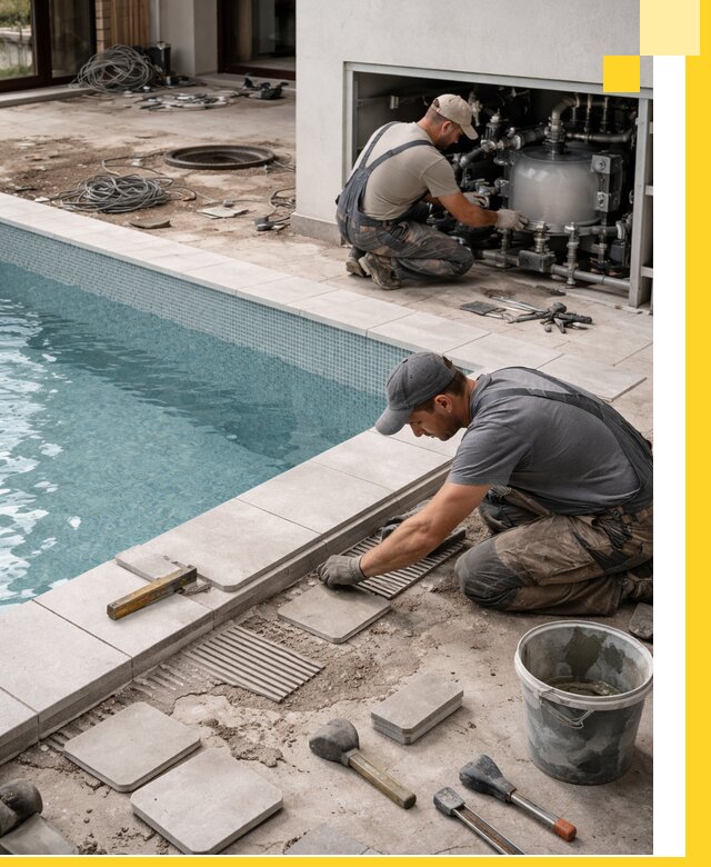 Строительство и монтаж бассейнов в коттедже в Владивостоке