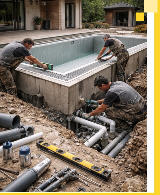 Строительство переливных бассейнов в Владивостоке под ключ