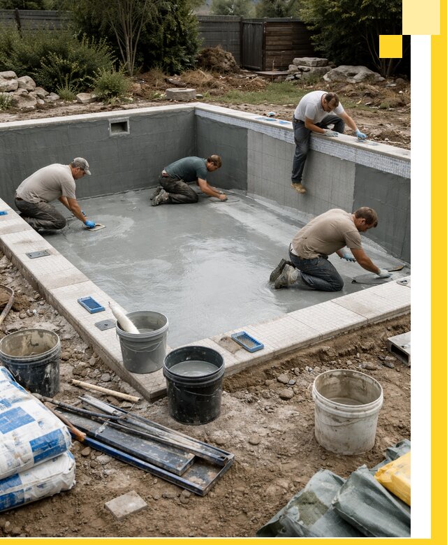 Изготовление и монтаж чаши бассейна под ключ в Владивостоке