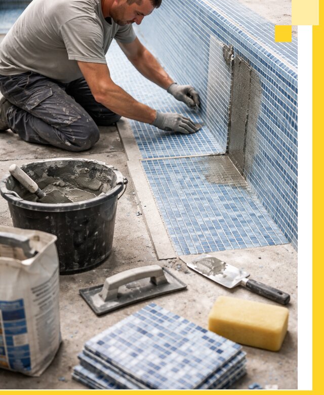 Укладка и ремонт мозаики для бассейнов под ключ в Владивостоке