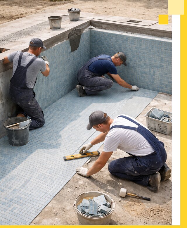 Укладка и установка плитки для бассейнов под ключ в Владивостоке