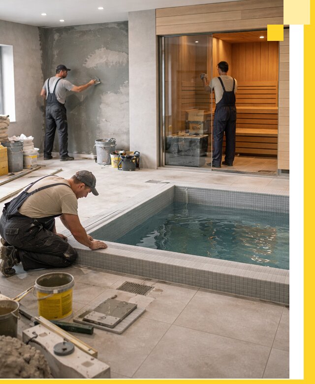 Проектирование и строительство сауны с бассейном в Владивостоке