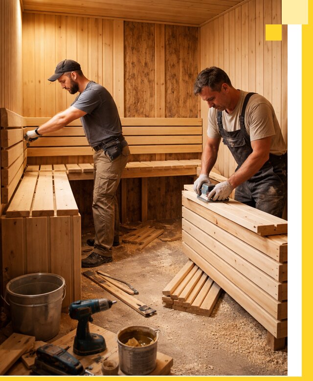 Профессиональный комплексный ремонт саун под ключ в Владивостоке