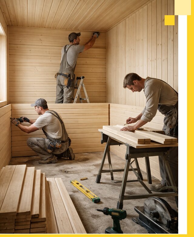 Обшивка саун в Владивостоке из натуральной древесины под ключ