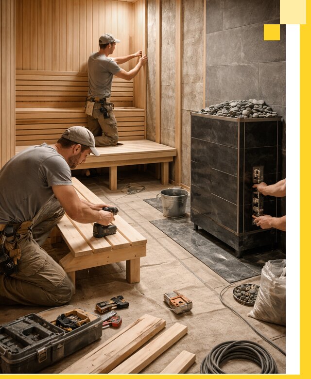 Дизайн и строительство интерьерных саун под ключ в Владивостоке