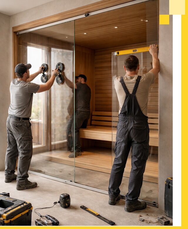 Производство и монтаж стеклянных саун под ключ в Владивостоке