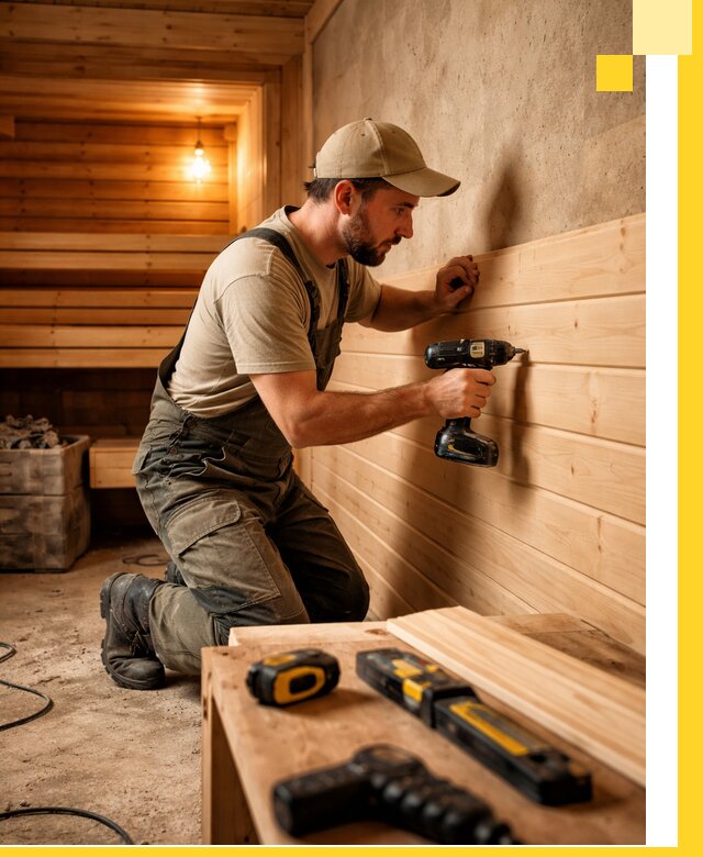 Профессиональная внутренняя отделка бани в Владивостоке под ключ