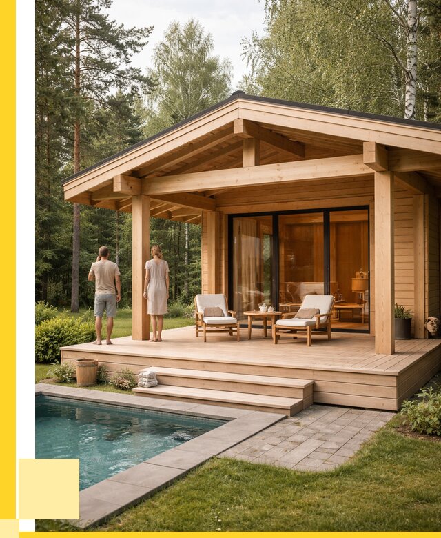 Бани с террасой под ключ в Владивостоке от 609960 р. | ЭриданВлд