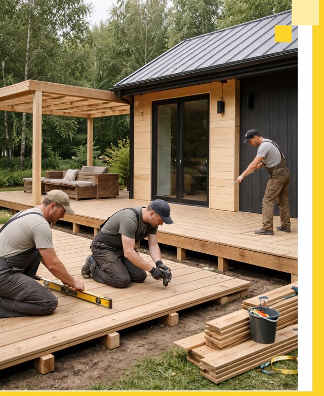 Строительство бань с террасой и бассейном под ключ в Владивостоке