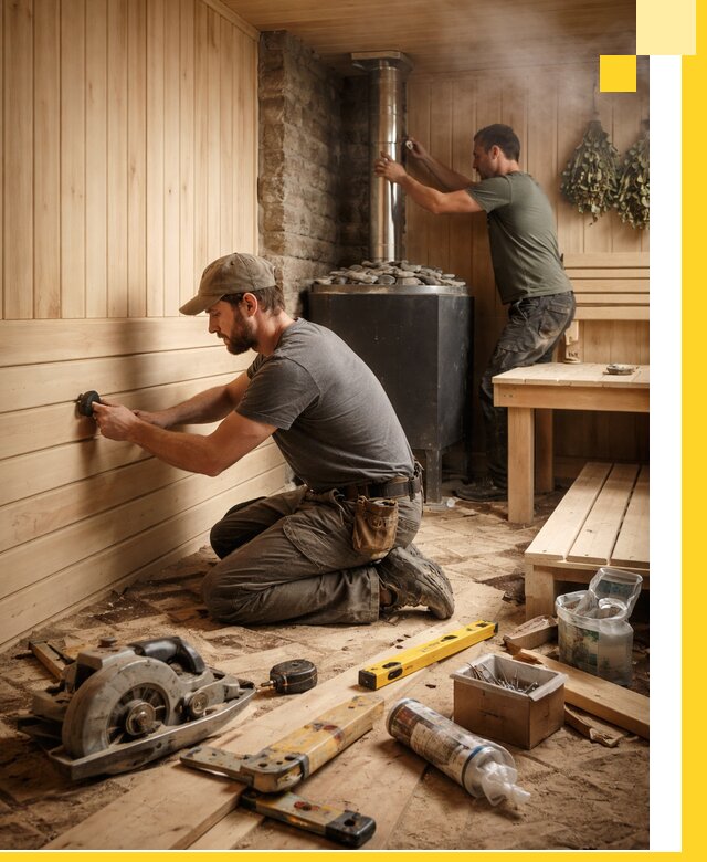 Полное строительство и оснащение парных под ключ в Владивостоке