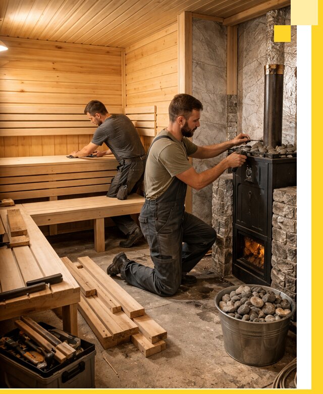 Дизайн и строительство интерьеров бань под ключ в Владивостоке