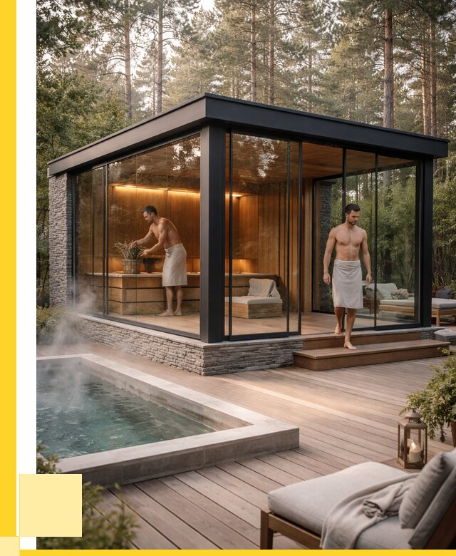 Стеклянные бани и двери в Владивостоке от 457470 р. | ЭриданВлд