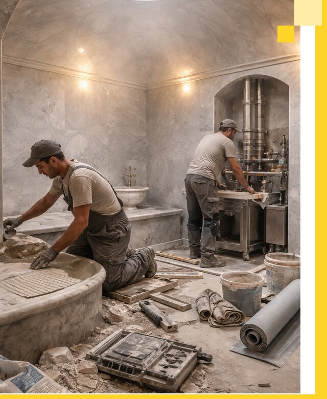 Строительство турецких бань хаммам под ключ в Владивостоке