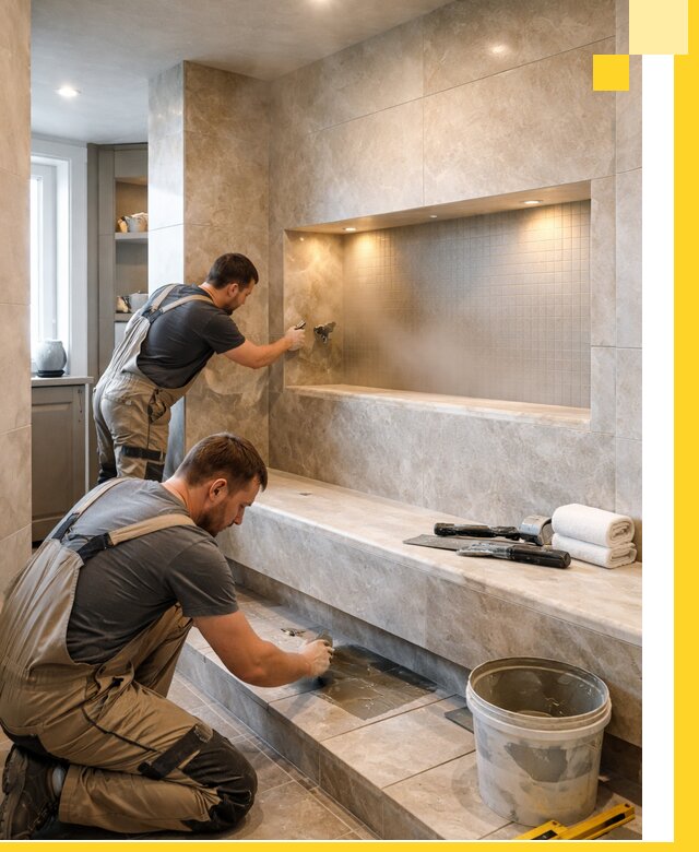 Профессиональное строительство хамама в квартире в Владивостоке