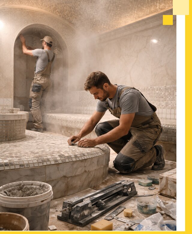 Профессиональный дизайн хамама и SPA под ключ в Владивостоке